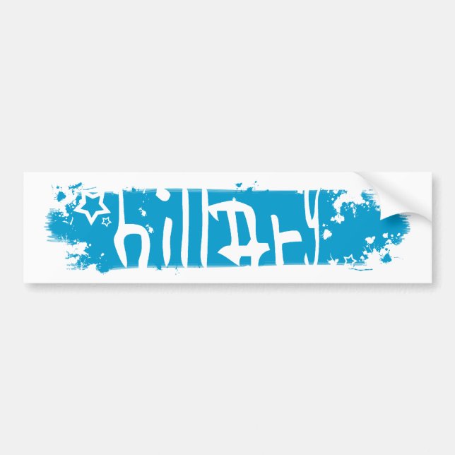 hillary clinton 08. scratched out. bumper sticker (Front)