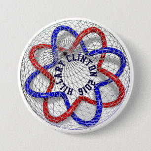 Hillary Clinton 2016 7.5 Cm Round Badge
