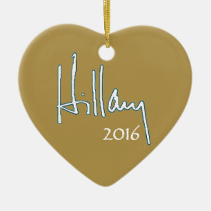 Hillary Clinton 2016 Ceramic Tree Decoration
