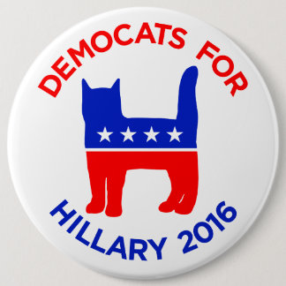 Hillary Clinton 2016: DEMOCATS Button (Large)