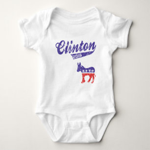 Hillary Clinton 2016 Democrats Sporty Baby Bodysuit