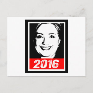 HILLARY CLINTON 2016 INK ART.png Postcard