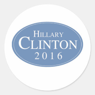 HILLARY CLINTON 2016 OVALESQUE -.png Classic Round Sticker
