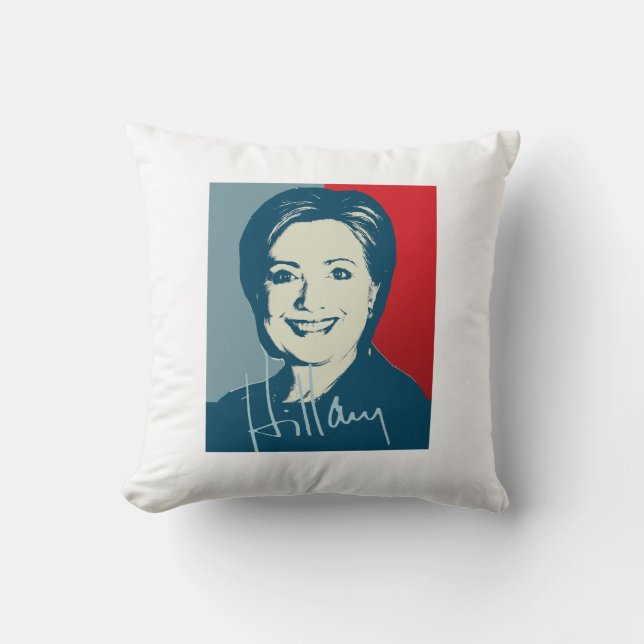 HILLARY CLINTON AUTOGRAPHED SIGN.png Cushion (Front)