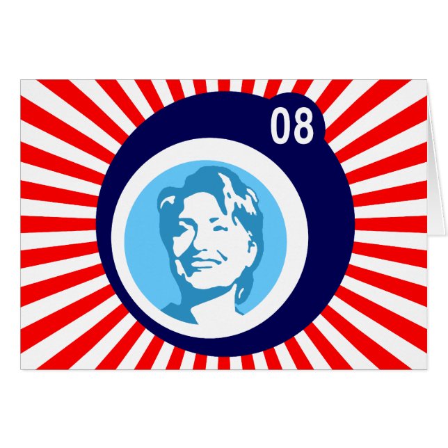 hillary clinton : blue bubbles & red rays : (Front Horizontal)