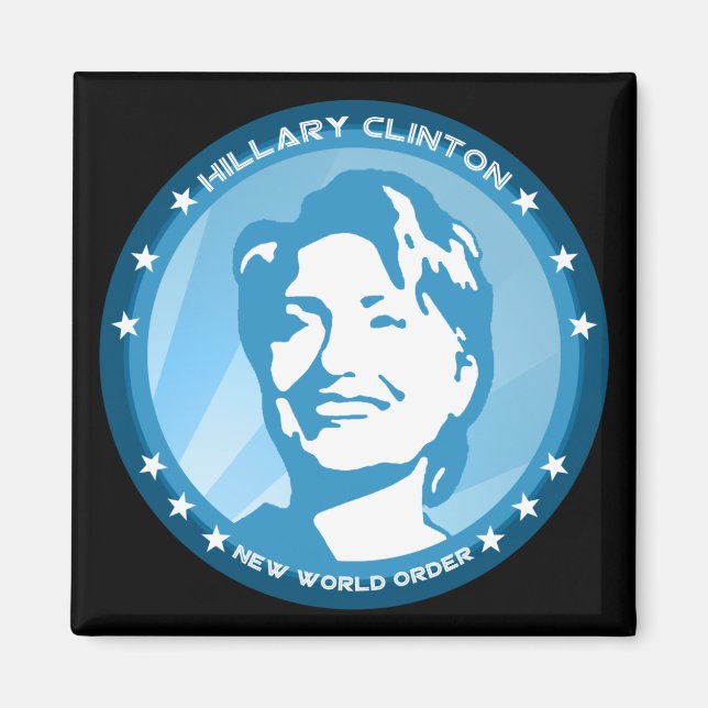 hillary clinton : blue rays : magnet (Front)