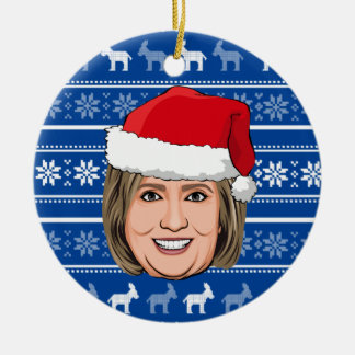 HILLARY CLINTON Christmas Ceramic Tree Decoration