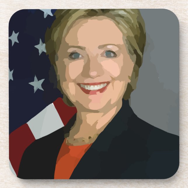 hillary clinton coaster (Front)