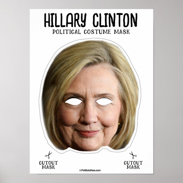 Hillary Clinton Costume Mask Poster (Front)