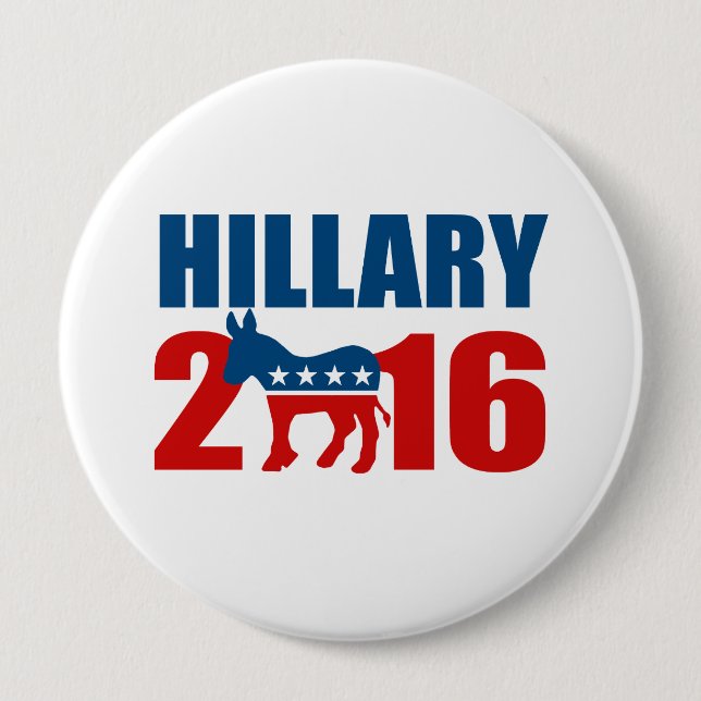 HILLARY CLINTON DEMOCRAT 2016.png 10 Cm Round Badge (Front)