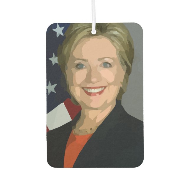Hillary Clinton election 2016 New Car Portrait Air Car Air Freshener (Front)