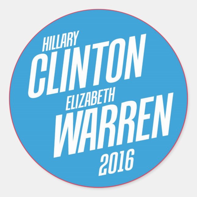 Hillary Clinton - Elizabeth Warren 2016 Stickers (Front)