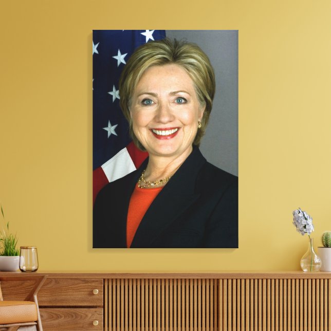 Hillary Clinton First Lady & Secretary of State Canvas Print (Insitu(LivingRoom))