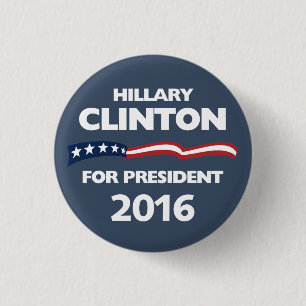 Hillary Clinton for president 2016 3 Cm Round Badge