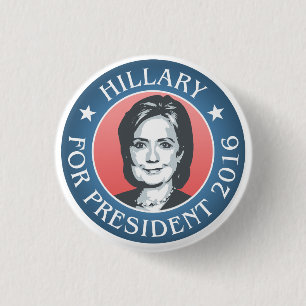 Hillary Clinton for president 2016 3 Cm Round Badge