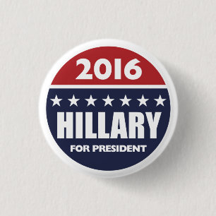 Hillary Clinton for president 2016 3 Cm Round Badge