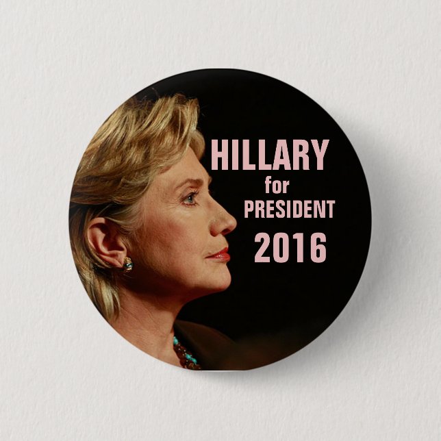 Hillary Clinton for President 2016 6 Cm Round Badge (Front)