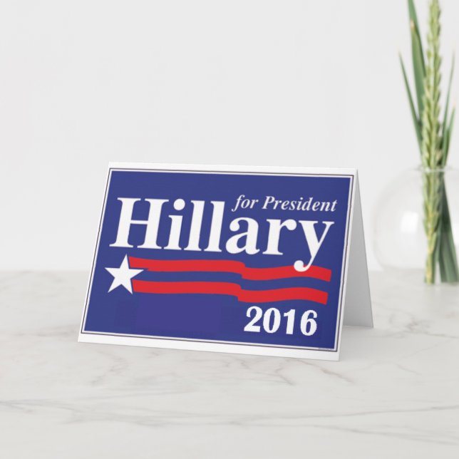 Hillary Clinton for President 2016 Card (Front)