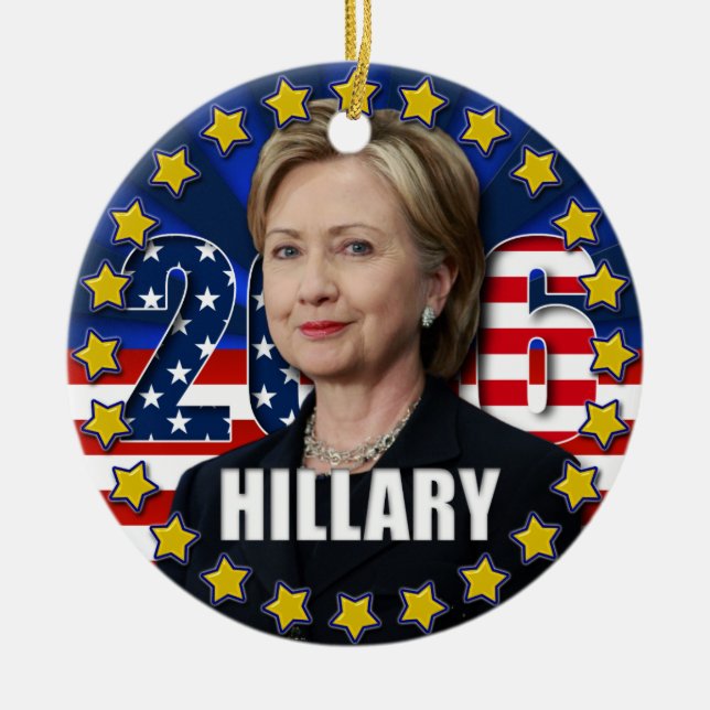 Hillary Clinton for president 2016 Ornament (Front)