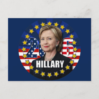 Hillary Clinton for president 2016 Postcard