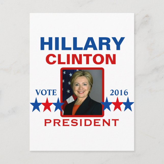 Hillary Clinton for President 2016 Postcard (Front)