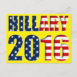 Hillary Clinton for president 2016 Postcard