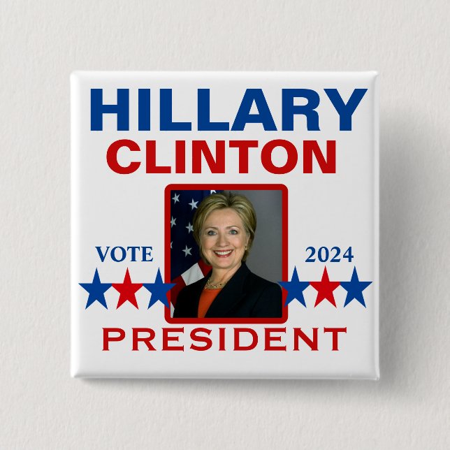 Hillary Clinton for President 2024 Pinback Button (Front)