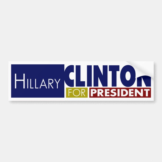 Hillary Clinton for President V1 Bumper Sticker (Front)