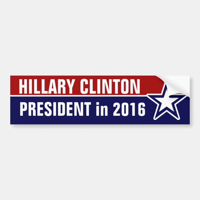 Hillary Clinton in 2016 Bumper Sticker (Front)