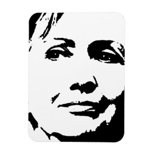 HILLARY CLINTON INK ART MAGNET