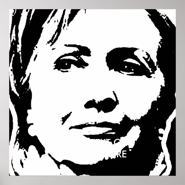 HILLARY CLINTON INK ART POSTER (Front)
