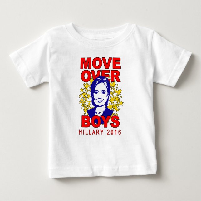 Hillary Clinton Move Over Boys Toddler Ruffle Tee (Front)