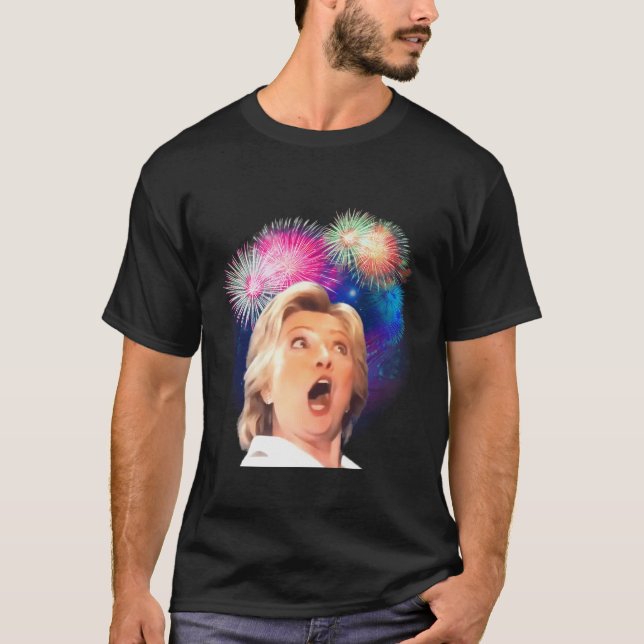 Hillary Clinton 'Much Wow' Fireworks T-Shirt (Front)