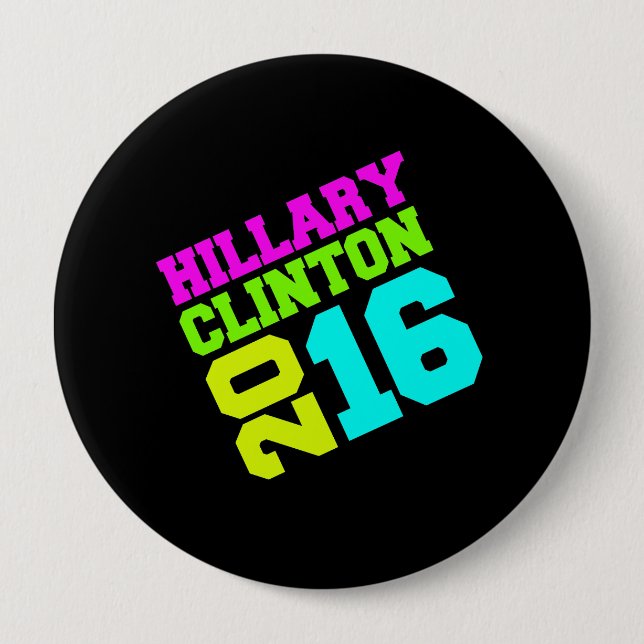 HILLARY CLINTON NEON SWAY.png 10 Cm Round Badge (Front)