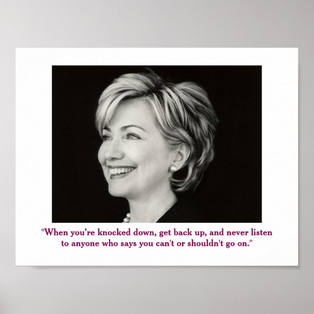 Hillary Clinton Positive Quote Poster (Front)