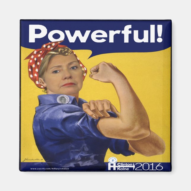Hillary Clinton Powerful! Magnet (Front)