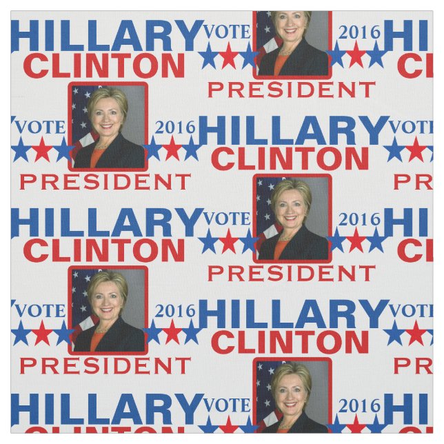 Hillary Clinton President 2016 Fabric (Swatch)