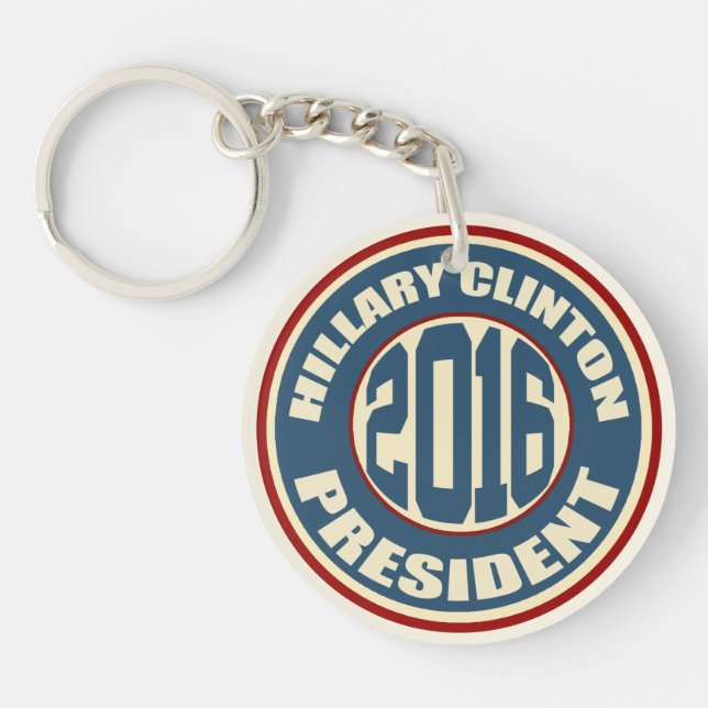 Hillary Clinton President 2016 Key Ring (Front)