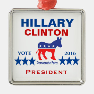 Hillary Clinton President 2016 Metal Tree Decoration