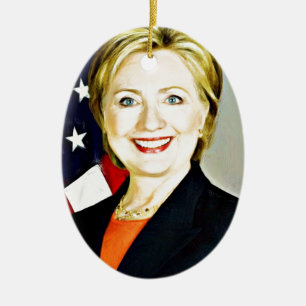 Hillary Clinton-President of USA_ Ceramic Tree Decoration