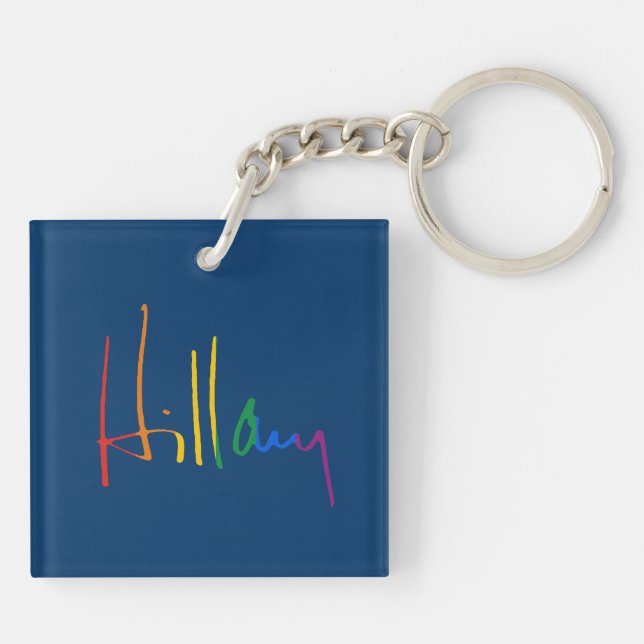 HILLARY CLINTON PRIDE KEY RING (Back)