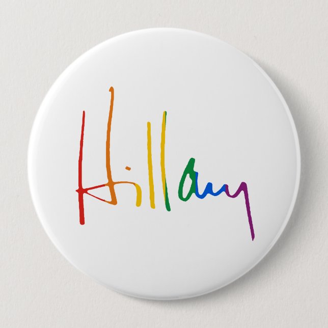 HILLARY CLINTON PRIDE -.png 10 Cm Round Badge (Front)