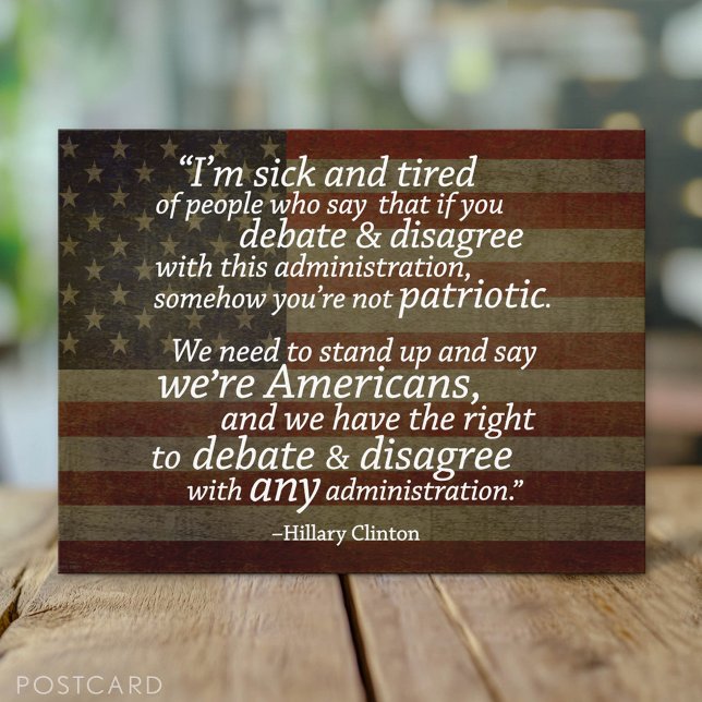 Hillary Clinton Quotation Postcard (Custom Postcard)