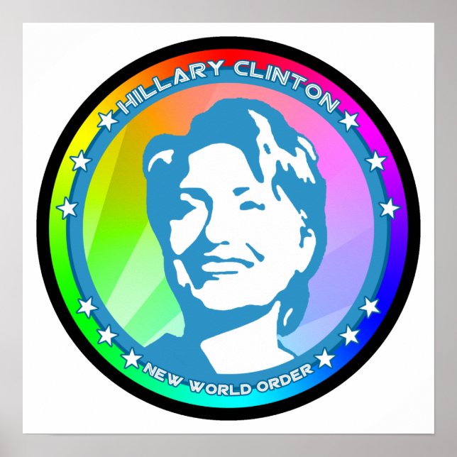 hillary clinton. rainbow. poster (Front)