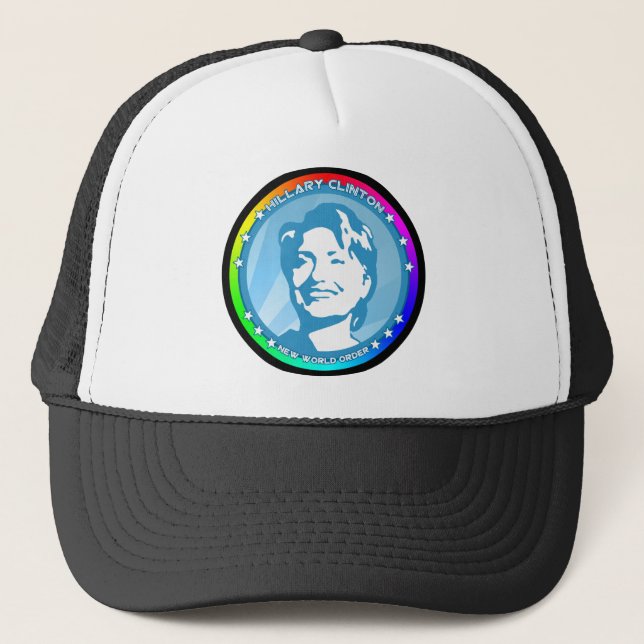 hillary clinton. rainbow. trucker hat (Front)