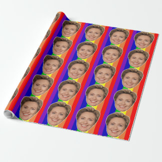 Hillary Clinton Rainbow Wrapping Paper