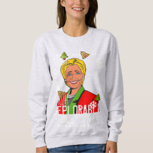 Hillary Clinton Red Ugly Christmas Sweater