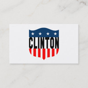 hillary clinton stars and stripes business card