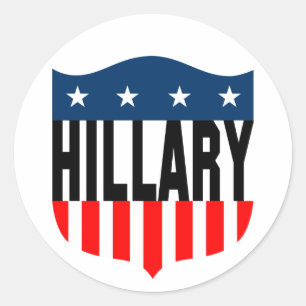 hillary clinton stars and stripes classic round sticker