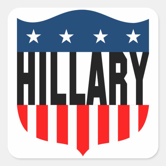 hillary clinton stars and stripes square sticker (Front)
